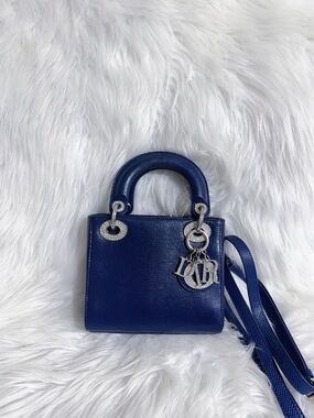 Christian Dior Lady Dior Mini Blue RARE PIECE